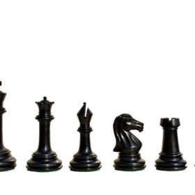 Parthenon series Chess Pieces repro Antiqued Boxwood & Ebony 4.4" King-6029