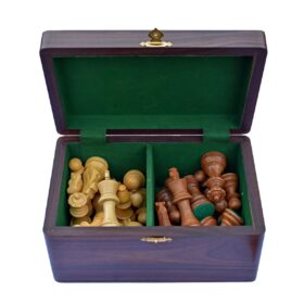 Rosewood Chess Storage Box for 3.5" to 4.25" Chess pieces-5655