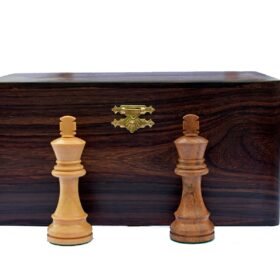 Rosewood Chess Storage Box for 3.5" to 4.25" Chess pieces-5654