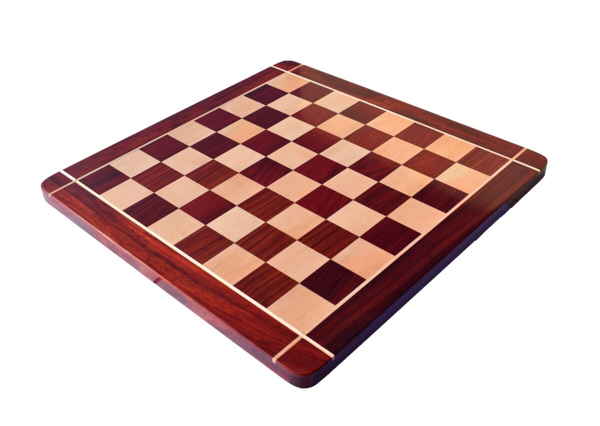 Cross Corner Series Chess Board Canadian Maple & African padauk 2" Square-0