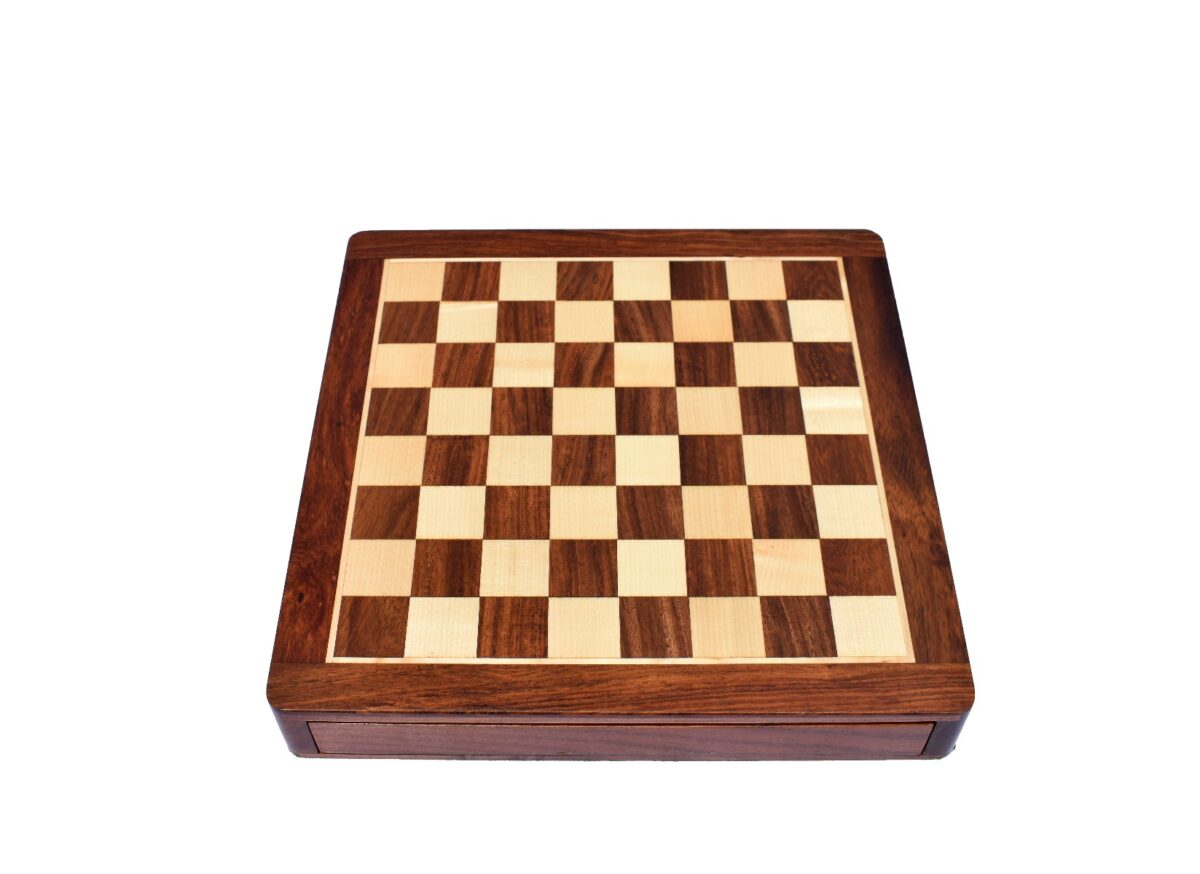 Travel Magnetic Chess set Maple & Sheesham 14" Square -5993