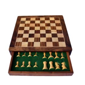 Collector Series Iv Chess Set Boxwood & Sheesham 3" King with 16" Chess board-5899