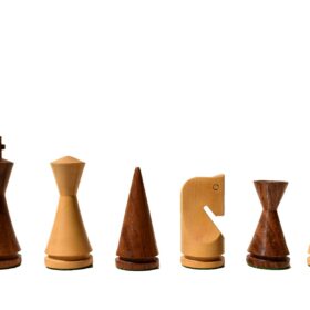 The Classic Art Series Chess set Boxwood & Sheesham 3.9" King with 1.75" Square Chess Board-6223