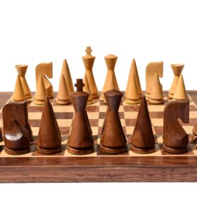 The Classic Art Series Chess set Boxwood & Sheesham 3.9" King with 1.75" Square Chess Board-6222