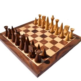 The Classic Art Series Chess set Boxwood & Sheesham 3.9" King with 1.75" Square Chess Board-0