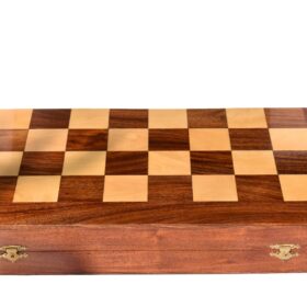 Grandmaster Series Chess set Boxwood & Green Gilded Boxwood 3.75" King with 18" Chess Board-6442