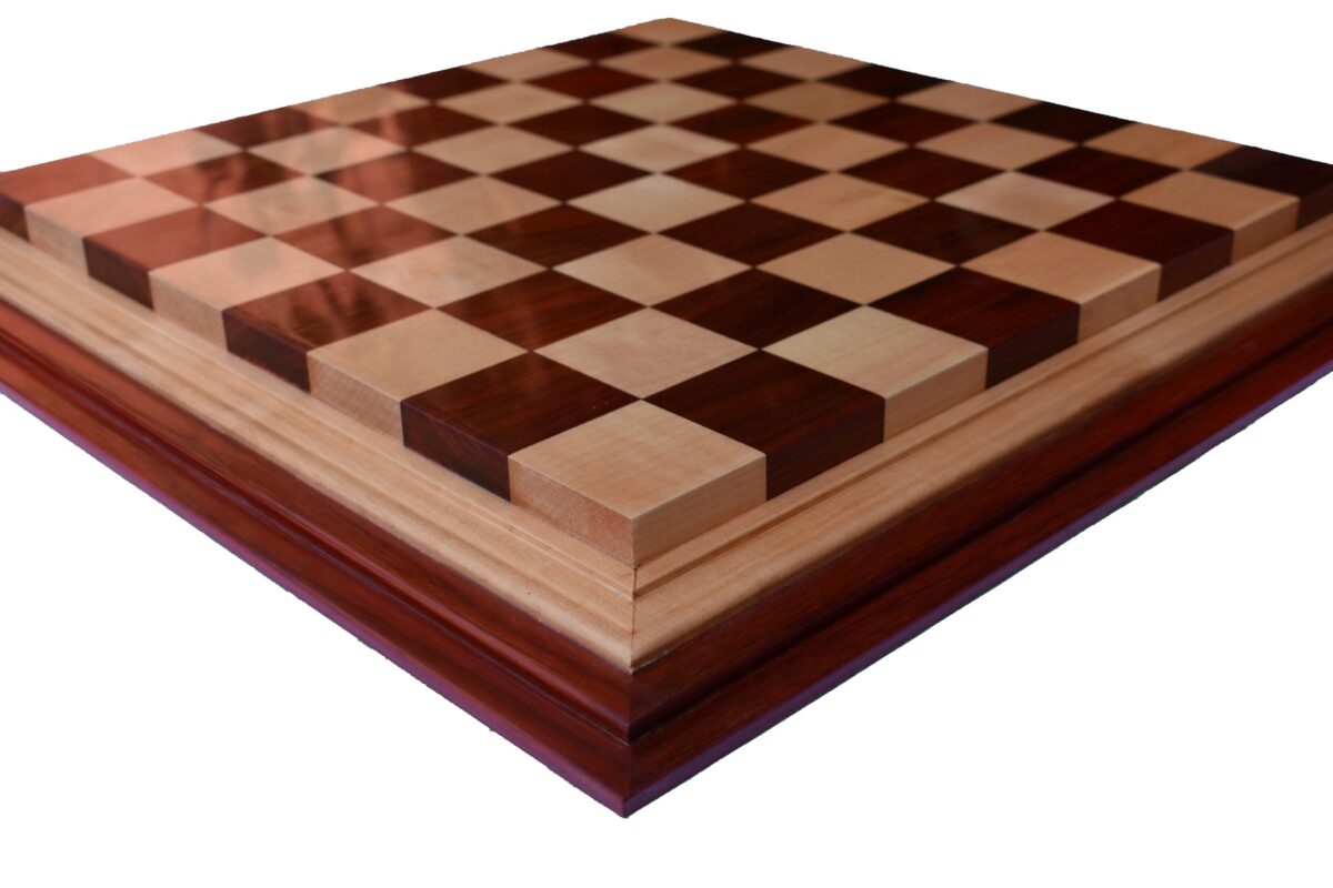 Premium Series solid wood Chess Board Canadian Maple wood & African Padauk -0