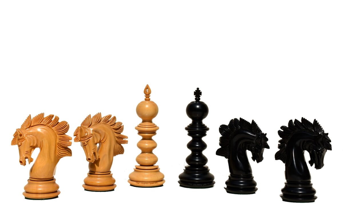 Designer Savano Series Chess pieces Boxwood & Ebony Matte Finish 4.4" King-6421