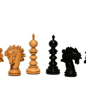 Designer Savano Series Chess pieces Boxwood & Ebony Matte Finish 4.4" King-6421