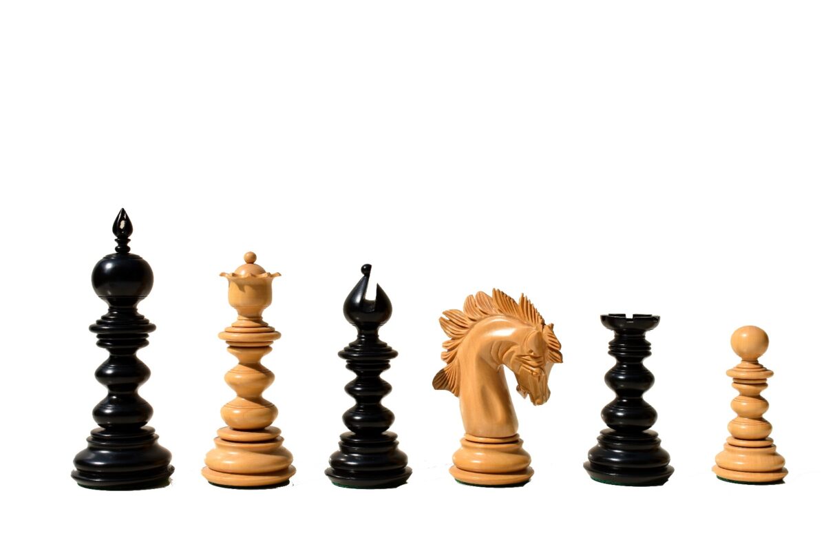 Designer Savano Series Chess pieces Boxwood & Ebony Matte Finish 4.4" King-6418