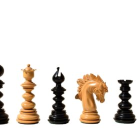 Designer Savano Series Chess pieces Boxwood & Ebony Matte Finish 4.4" King-6418