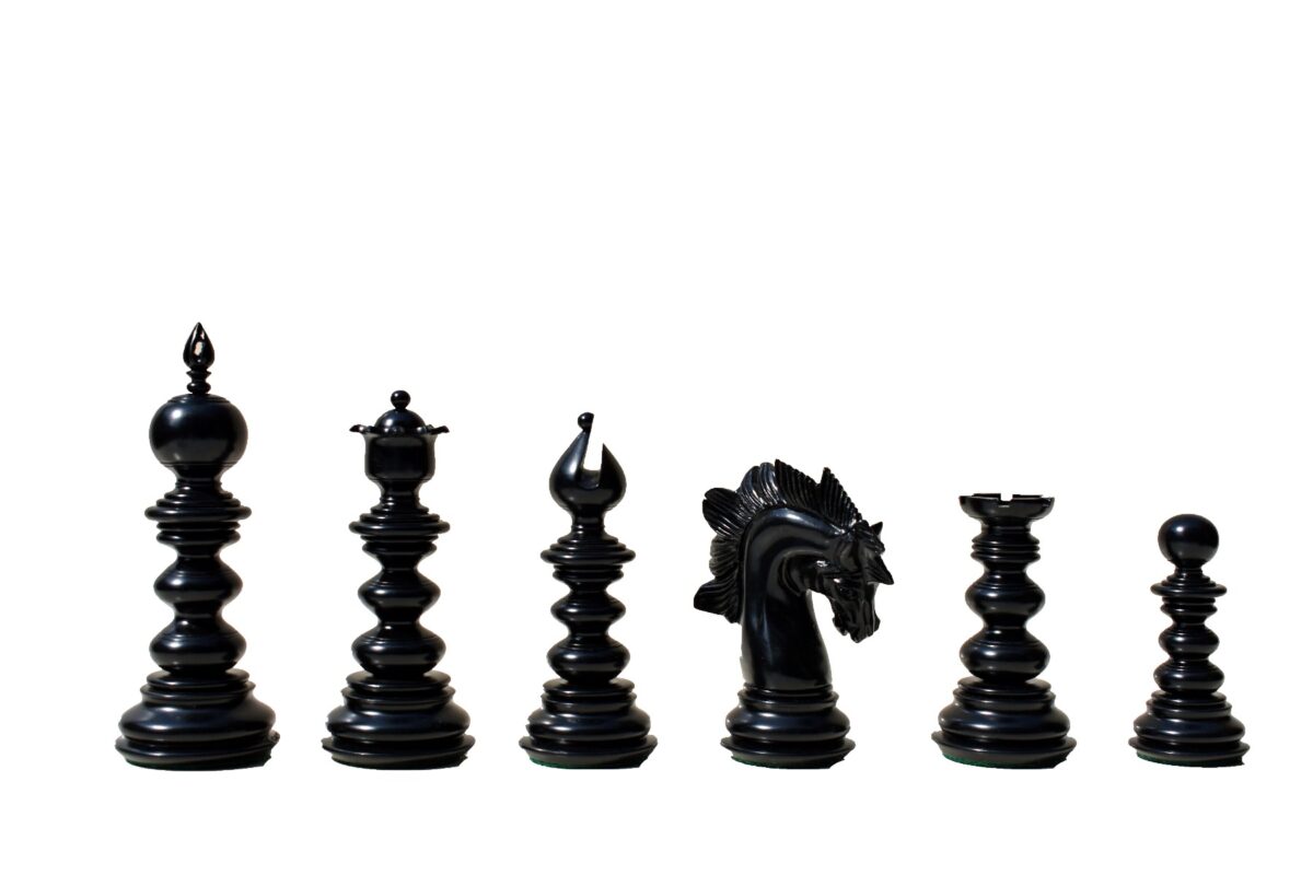 Designer Savano Series Chess pieces Boxwood & Ebony Matte Finish 4.4" King-6420