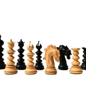 Designer Savano Series Chess pieces Boxwood & Ebony Matte Finish 4.4" King-6417