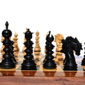 Designer Savano Series Chess pieces Boxwood & Ebony Matte Finish 4.4" King-6426