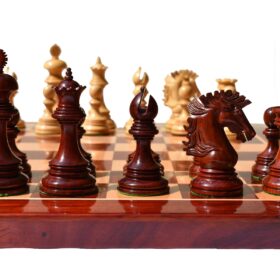 Wellington Series Chess Pieces Boxwood & Padauk 4.4" King-6359