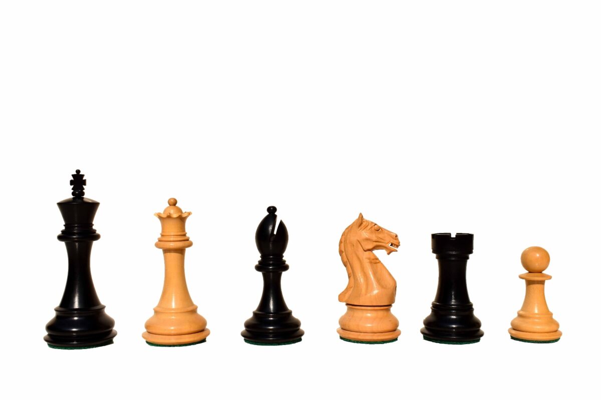 The Fierce Knight Series Chess Pieces Boxwood & Ebonized 4" King-0