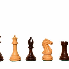 The Fierce Knight Complete chess set Boxwood & Sheesham 4" King with 2" Square chess board-6748