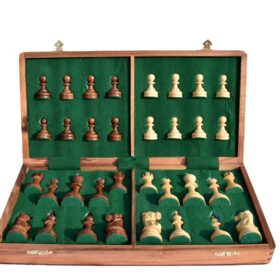 The American Series Chess Set Boxwood & Sheesham 3.75" King with 18" Chess Board-6831