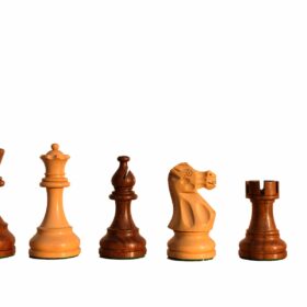 The American Series Chess Set Boxwood & Sheesham 3.75" King with 18" Chess Board-6833