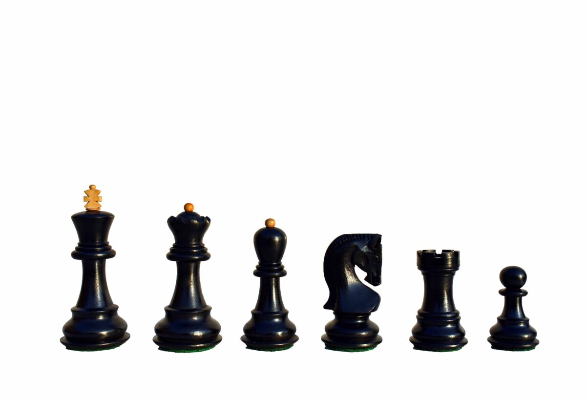 Yugoslavia Series Chess set Boxwood & Ebonized 3" King with 16" Folding Chess Board-6818