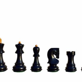 Yugoslavia Series Chess set Boxwood & Ebonized 3" King with 16" Folding Chess Board-6818