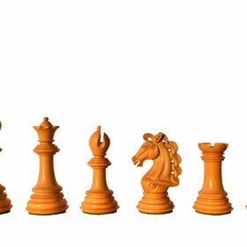 Svadilfari Stallion Series Chess set Boxwood & Padauk 4.4" king with 2.25" Square Chess Board-6934