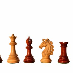 Svadilfari Stallion Series Chess set Boxwood & Padauk 4.4" king with 2.25" Square Chess Board-6933