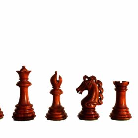 Svadilfari Stallion Series Chess set Boxwood & Padauk 4.4" king with 2.25" Square Chess Board-6935