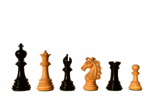 Svadilfari Stallion Series Chess Pieces Boxwood & Ebony 4.4" king-6902