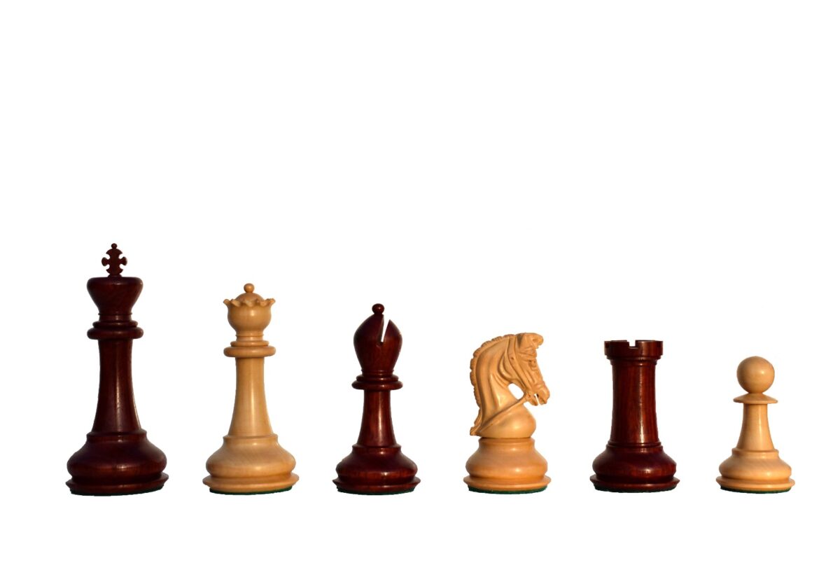 The Sultan Series Chess Pieces Boxwood & Padauk 4.4" King-7151