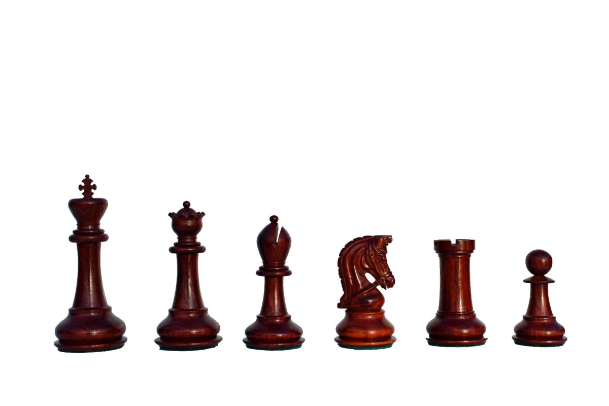 The Sultan Series Chess Pieces Boxwood & Padauk 4.4" King-7152