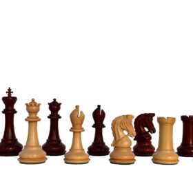 The Sultan Series Chess Pieces Boxwood & Padauk 4.4" King-0