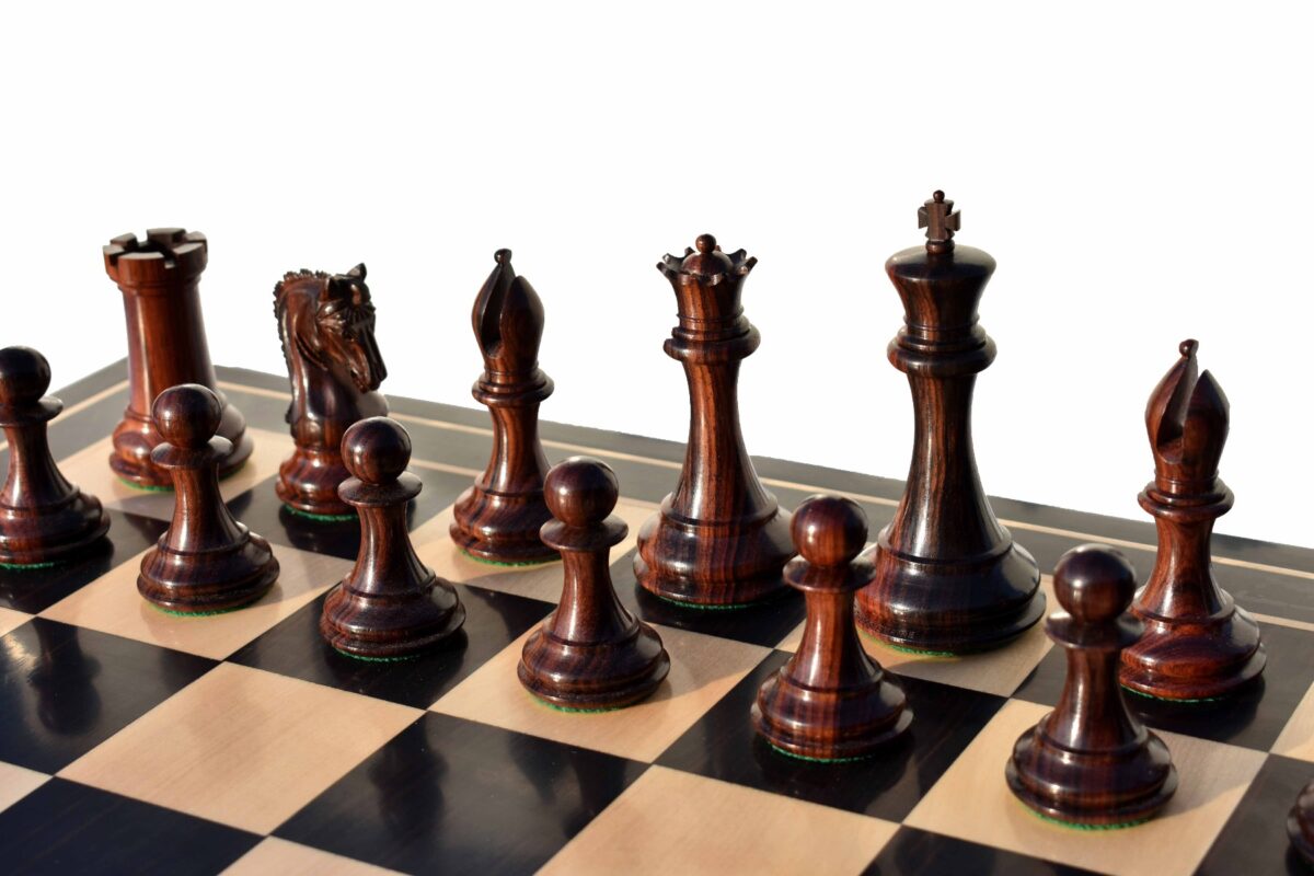 Imperial Series Chess Pieces Boxwood & Rosewood 4.4" King-7440