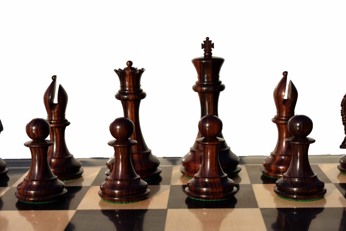 Imperial Series Chess Pieces Boxwood & Rosewood 4.4" King-7441