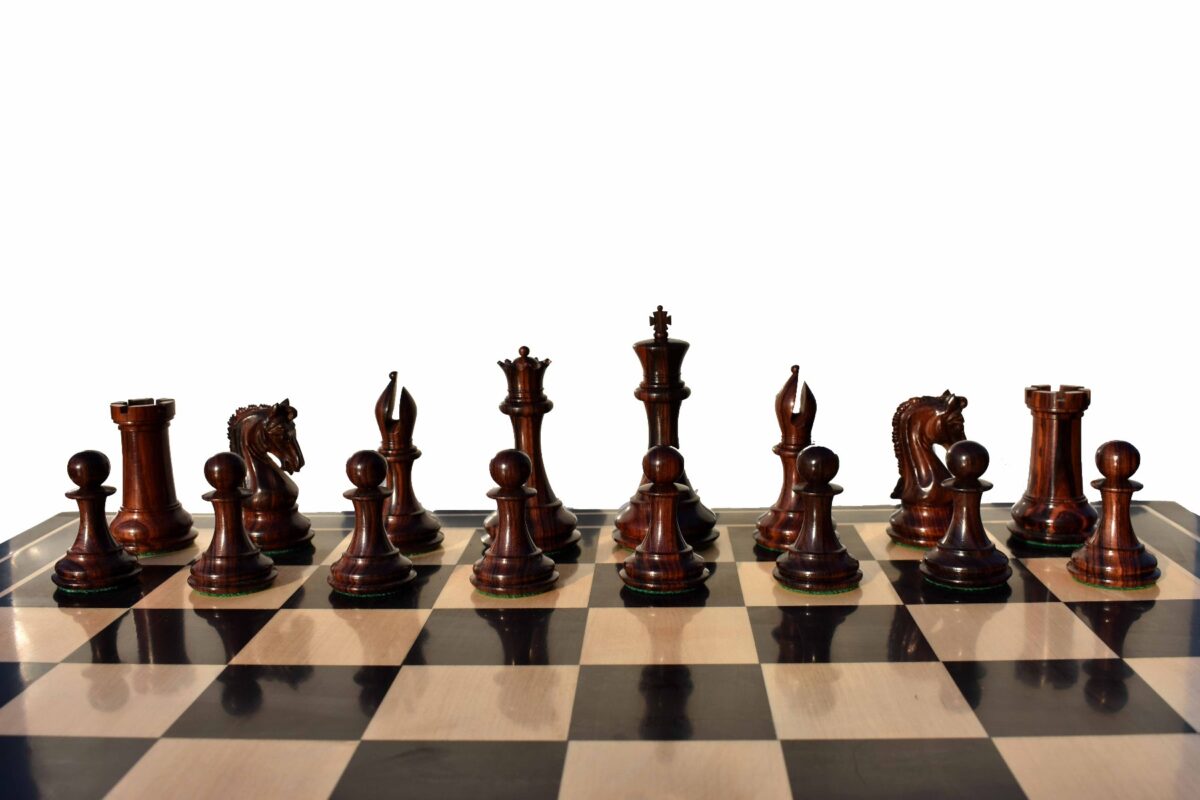 Imperial Series Chess Pieces Boxwood & Rosewood 4.4" King-7435