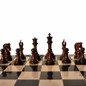 Imperial Series Chess Pieces Boxwood & Rosewood 4.4" King-7435