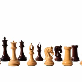 Imperial Series Chess Pieces Boxwood & Rosewood 4.4" King-0