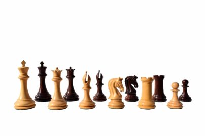 Imperial Series Chess Pieces Boxwood & Rosewood 4.4" King-0