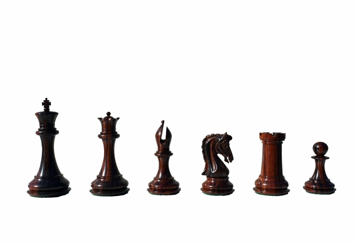 Imperial Series Chess Pieces Boxwood & Rosewood 4.4" King-7432