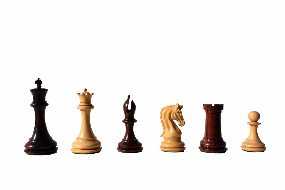 Imperial Series Chess Pieces Boxwood & Rosewood 4.4" King-7430