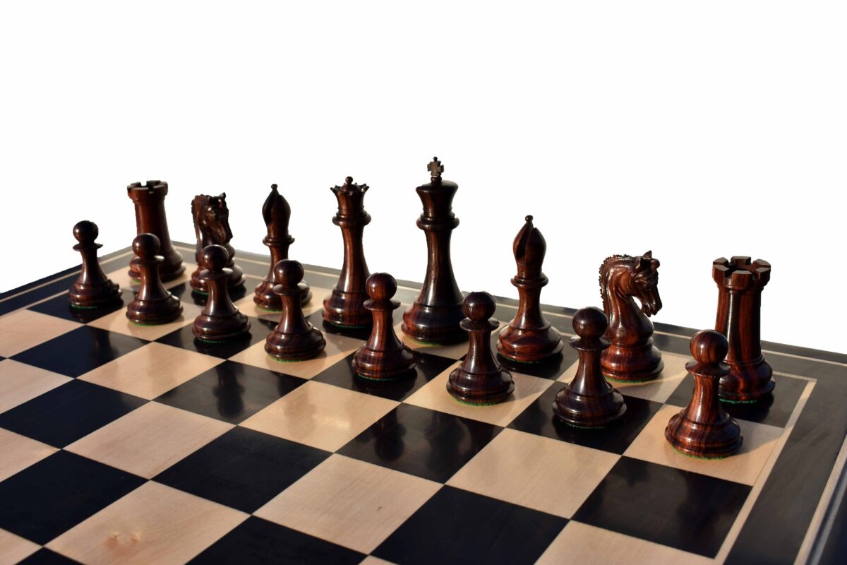 Imperial Series Chess Pieces Boxwood & Rosewood 4.4" King-7436