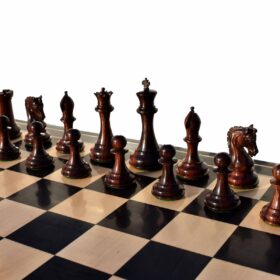 Imperial Series Chess Pieces Boxwood & Rosewood 4.4" King-7436