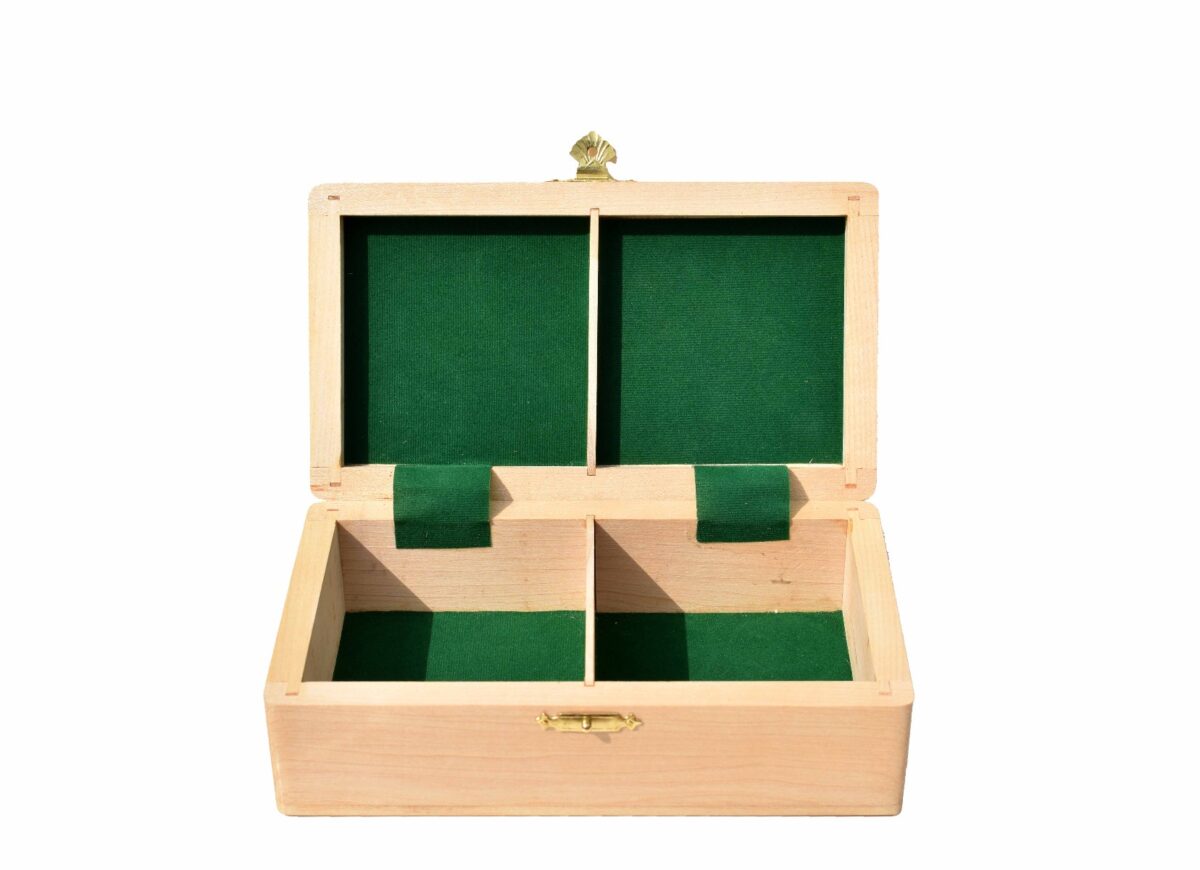 Chess Storage Box Canadian Maple Wood 3.5" King to 4.25" King -0