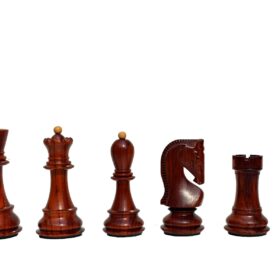 Zagreb 59 Series Chess Pieces Boxwood & Padauk 3.9" King -0