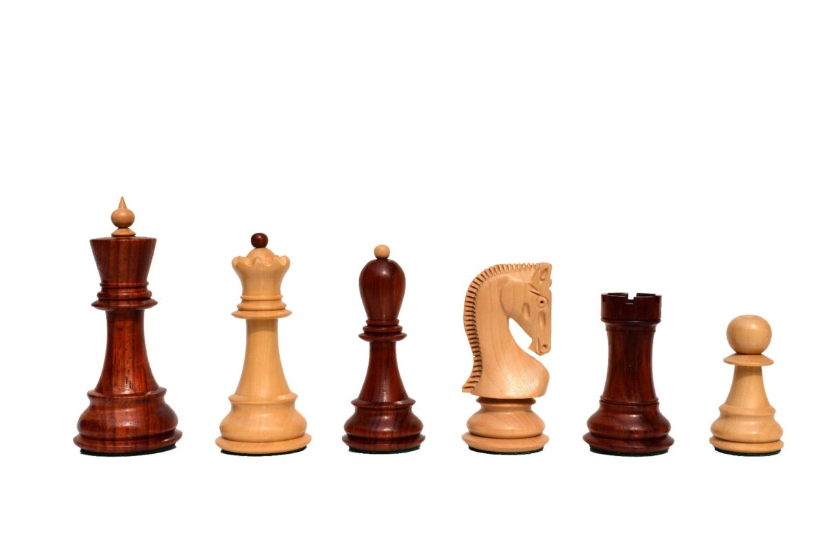 Zagreb 59 Series Chess Pieces Boxwood & Padauk 3.9" King -7301