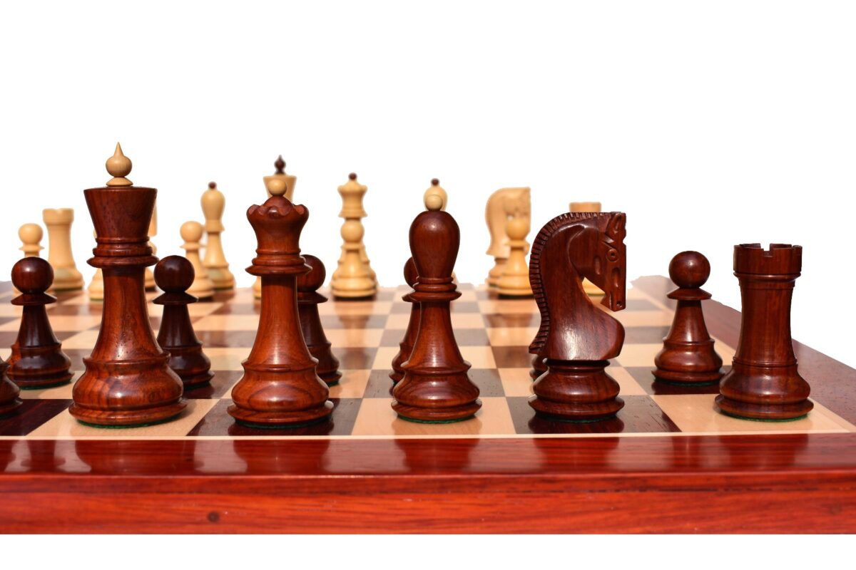 Zagreb 59 Series Chess Pieces Boxwood & Padauk 3.9" King -7307