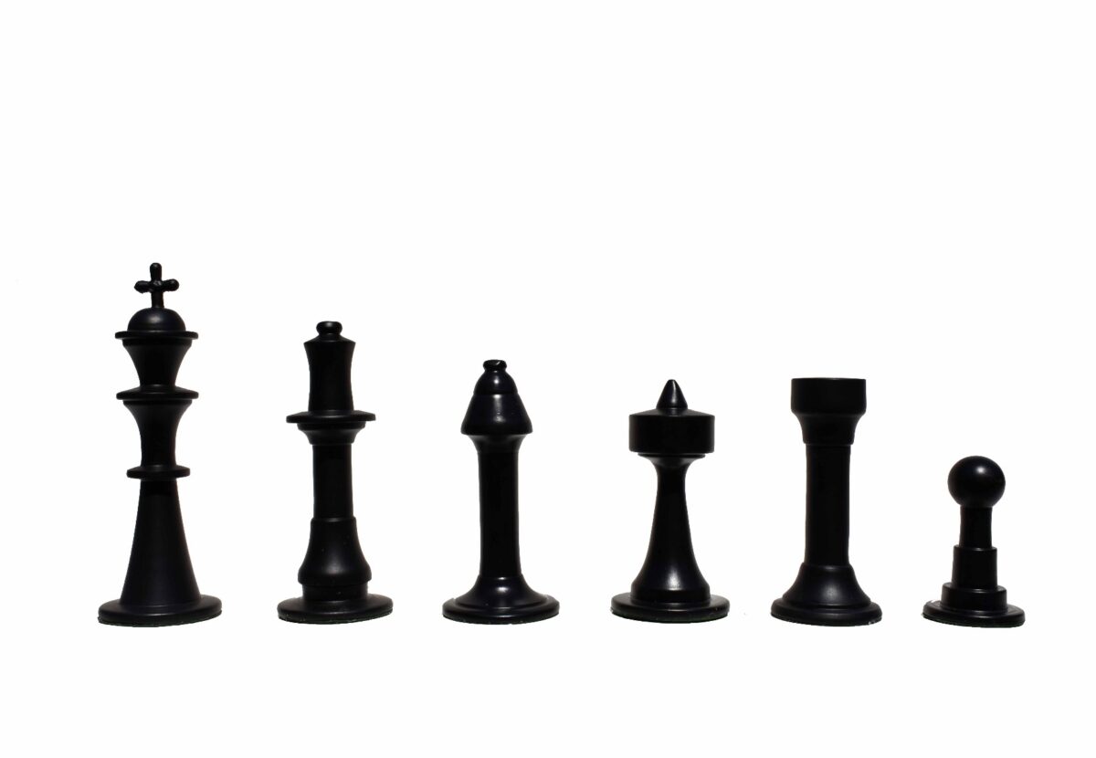 The New York Tower Series Aluminum Chess set Cooper Coated & Black Coated Aluminum chess 4.75" King with 16" chess board-7448