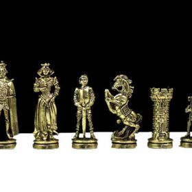 The Medieval Luxury Metal Chess Pieces Alloy Zinc 3.25" King-7394