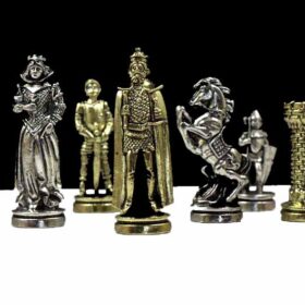 The Medieval Luxury Metal Chess Pieces Alloy Zinc 3.25" King-0