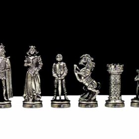 The Medieval Luxury Metal Chess Pieces Alloy Zinc 3.25" King-7395